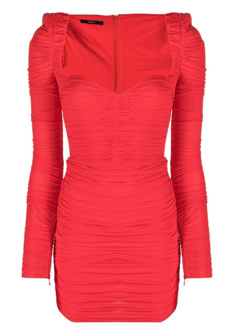 Abito con scollo a cuore in rosso - donna